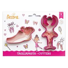 Picture of DANCER AND BALLET SHOES PLASTIC COOKIE CUTTERS SET OF 2